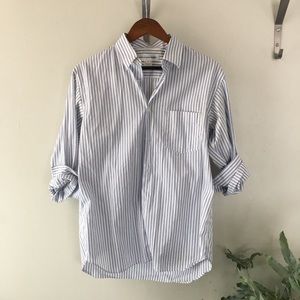 Classic French blue stripe summer button down